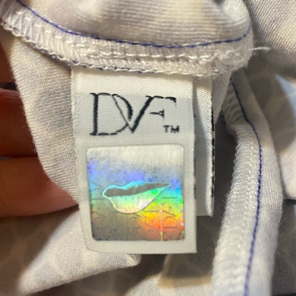 Diane von Furstenberg DVF Julian Two Wrap Dress Women’s 6 8 Blue Print Jersey - Picture 5 of 10